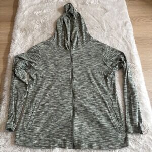 Columbia Women's Zip‎ Up Hoodie Jacket Green Heather Long Sleeve Pockets